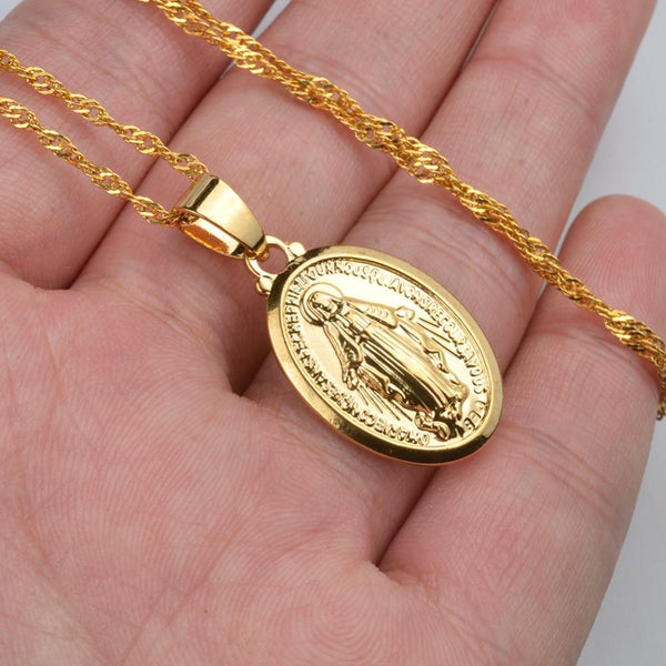 Virgin Mary Pendant Necklace