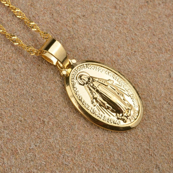 Virgin Mary Pendant Necklace