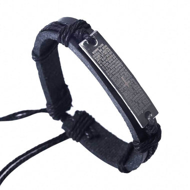 Vintage Bible Cross Leather Bracelets
