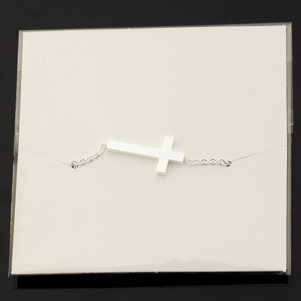 Stainless Steel Cross Charm Bracelet