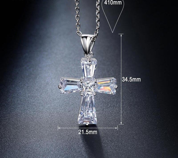 Crystal Cross Necklace