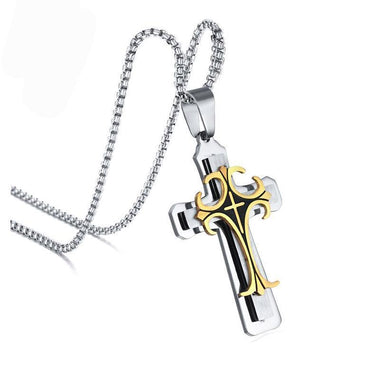 Stainless Steel Cross Pendant Necklace