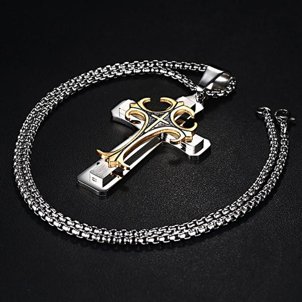 Stainless Steel Cross Pendant Necklace