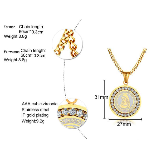 Luxury Virgin Mary Necklace