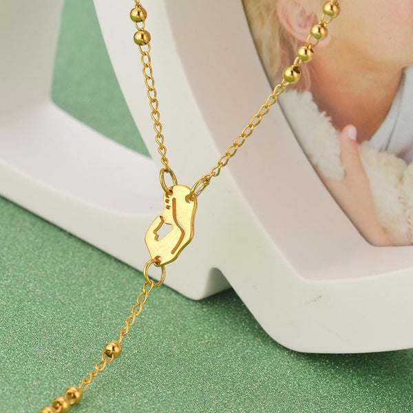 Long Chain Rosary Necklace