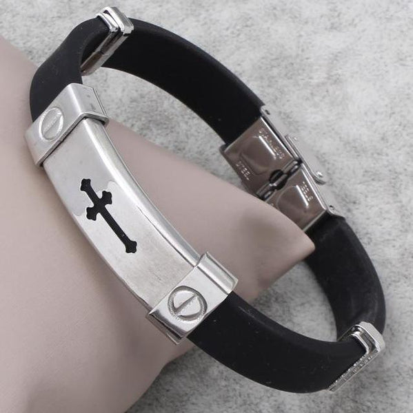 Trendy Cross Silicone Bracelets