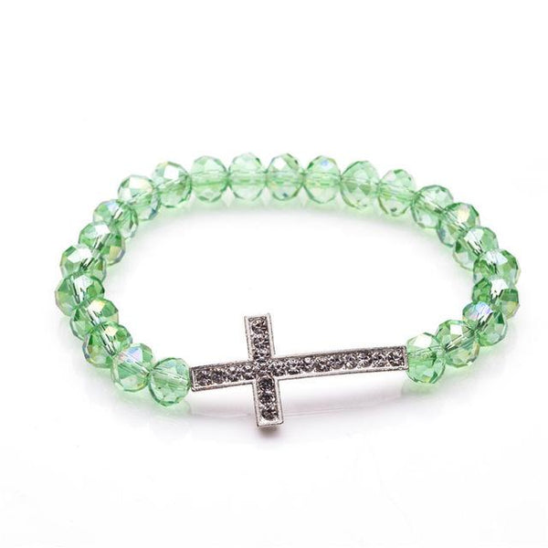 Crystal Charm Christian Bracelet
