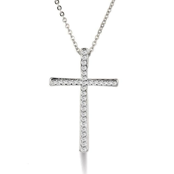 Rhinestone Cross Pendant Necklace
